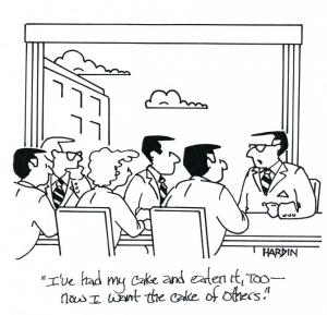 Eating  cake cartoon