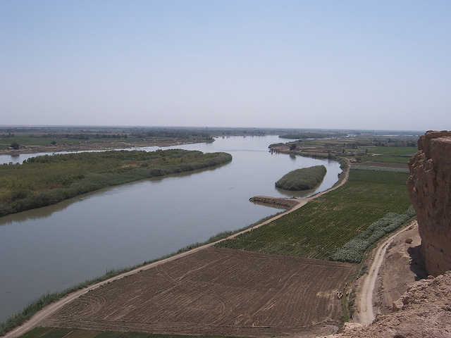 Euphrates River by Dura-Europus, Syria. (V)